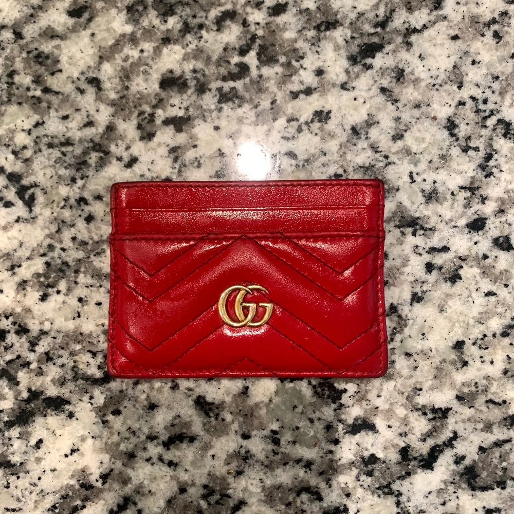 Red Gucci Card Holder